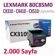 KEYMAX 0000-351503-043004 LEXMARK 80C8SM0 2000 Sayfa MAGENTA MUADIL Lazer Yaz...