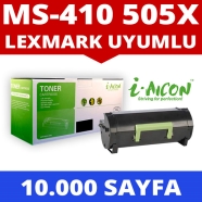 I-AICON 50F5X00-505X LEXMARK 50F5X00/505X 10000 Sayfa SİYAH-BEYAZ MUADIL Laze...