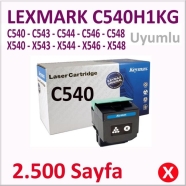 KEYMAX 0000-350616-041004 LEXMARK C540H1KG 2500 Sayfa BLACK MUADIL Lazer Yazı...