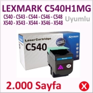 KEYMAX 0000-350616-043004 LEXMARK C540H1MG 2000 Sayfa MAGENTA MUADIL Lazer Ya...