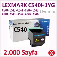 KEYMAX 0000-350616-044004 LEXMARK C540H1YG 2000 Sayfa YELLOW MUADIL Lazer Yaz...