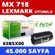 I-AICON C-63B5X00 LEXMARK 63B5X00 45000 Sayfa SİYAH-BEYAZ MUADIL Lazer Yazıcı...