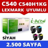 I-AICON C-C540H1KG LEXMARK C540H1KG 2500 Sayfa SİYAH-BEYAZ MUADIL Lazer Yazıc...