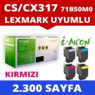 I-AICON C-71B50M0 LEXMARK 71B50M0 2300 Sayfa RENKLİ MUADIL Lazer Yazıcılar / ...