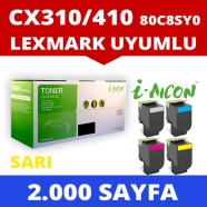 I-AICON C-80C8SY0 LEXMARK 80C8SY0 2000 Sayfa RENKLİ MUADIL Lazer Yazıcılar / ...