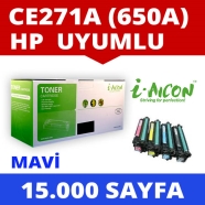 I-AICON C-CE271A HP CE271A 15000 Sayfa RENKLİ MUADIL Lazer Yazıcılar / Faks M...