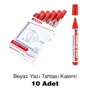 EDDING ED260 Kırmızı 260 Beyaz Yazı Tahtası Kalemi