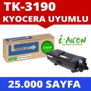 I-AICON C-TK3190 i-AICON KYOCERA TK-3190 25K BLACK 25000 Sayfa SİYAH-BEYAZ MU...