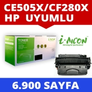 I-AICON C-CE505X/CF280X HP CE505X/CF280X/CRG719H 6900 Sayfa SİYAH-BEYAZ MUADI...