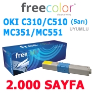 FREECOLOR C310Y-FRC OKl c310/c330/c510/Mc351/Mc561 2000 Sayfa YELLOW MUADIL L...