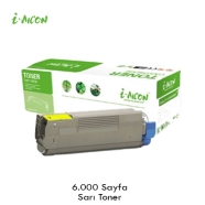 I-AICON C-OKI-C532Y OKI 46490629 6000 Sayfa YELLOW MUADIL Lazer Yazıcılar / F...