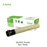 I-AICON C-KM-TN324Y KONICA MINOLTA TN324 26000 Sayfa YELLOW MUADIL Lazer Yazı...