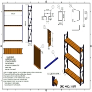 AM3 60X300 2000 x 600 x 3000 mm 3 x 1500 kg Yük Rafı ANA MODÜL