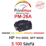 PRINTMAX PM-26A PM-26A 3100 Sayfa SİYAH-BEYAZ MUADIL Lazer Yazıcılar / Faks M...