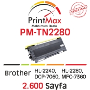 PRINTMAX PM-TN2280 PM-TN2280 2600 Sayfa SİYAH-BEYAZ MUADIL Lazer Yazıcılar / ...