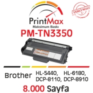 PRINTMAX PM-TN3350 PM-TN3350 8000 Sayfa SİYAH-BEYAZ MUADIL Lazer Yazıcılar / ...