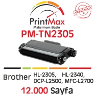 PRINTMAX PM-TN2305 PM-TN2305 12000 Sayfa SİYAH-BEYAZ MUADIL Lazer Yazıcılar /...