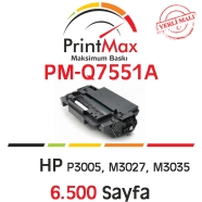 PRINTMAX PM-Q7551A PM-Q7551A 6500 Sayfa BLACK MUADIL Lazer Yazıcılar / Faks M...