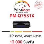 PRINTMAX PM-Q7551X PM-Q7551X 6500 Sayfa BLACK MUADIL Lazer Yazıcılar / Faks M...