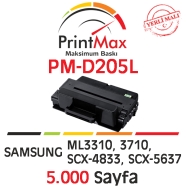 PRINTMAX PM-D205L PM-D205L 5000 Sayfa SİYAH-BEYAZ MUADIL Lazer Yazıcılar / Fa...