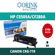 ORINK LH505A/280A/CRG719 HP CE505A/CF280A/CRG-719 2700 Sayfa SİYAH-BEYAZ MUAD...