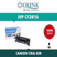 ORINK LHCF281A HP CF281A/CRG-039 10500 Sayfa SİYAH-BEYAZ MUADIL Lazer Yazıcıl...