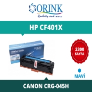 ORINK LHCF401X HP CF401X/CRG-045H 2300 Sayfa CYAN MUADIL Lazer Yazıcılar / Fa...