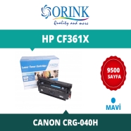 ORINK LHCF361X  HP CF361X/CRG-040H 9500 Sayfa CYAN MUADIL Lazer Yazıcılar / F...