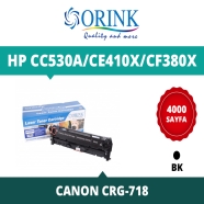 ORINK LHCC530A/CE410X/CF380X  HP CC530A/CE410X/CF380X/CRG-718 4000 Sayfa SİYA...