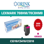 ORINK LLCS310HM  LEXMARK 708HM/70C8HM0 3000 Sayfa MAGENTA MUADIL Lazer Yazıcı...