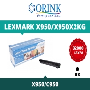 ORINK LLX950BK LEXMARK X950/X950X2KG 32000 Sayfa SİYAH-BEYAZ MUADIL Lazer Yaz...