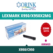 ORINK LLX950M  LEXMARK X950/X950X2MG 22000 Sayfa MAGENTA MUADIL Lazer Yazıcıl...