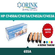 ORINK LHCF450A/CF451A/CF452A/CF453A 4 COLOR SET  HP CF450A/CF451A/CF452/VCF45...