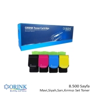 ORINK LLC540BK/C540C/C540Y/C540M 4 COLOR SET  LEXMARKC540H1KG/C540H1MG/G540H1...