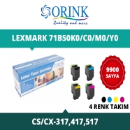 ORINK LLCS317BK/CS317C/CS317Y/CS317M 4 COLOR SET  LEXMARK CS/CX 317 71B50K0/7...