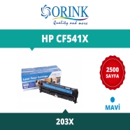 ORINK LHCF541X  HPCF541X/203X 2500 Sayfa CYAN MUADIL Lazer Yazıcılar / Faks M...