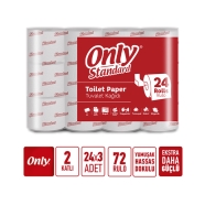 ONLY 8695855200266 YENİ ONLY STANDART 3 x 24'lü RULO 32 g/m² ÇİFT KAT Tuvalet...