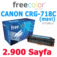 FREECOLOR C718C-FRC Canon CRG-718C 2900 Sayfa CYAN MUADIL Lazer Yazıcılar / F...