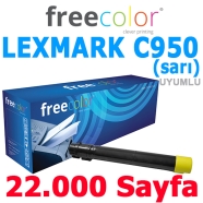 FREECOLOR C950Y-FRC Lexmark 0950 C950X2YG 22000 Sayfa YELLOW MUADIL Lazer Yaz...