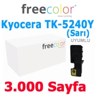 FREECOLOR TK5240Y-FRC Kyocera TK-5240Y 3000 Sayfa YELLOW MUADIL Lazer Yazıcıl...