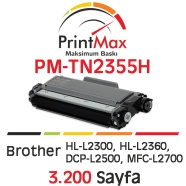 PRINTMAX PM-TN2355H PM-TN2355H 3200 Sayfa SİYAH MUADIL Lazer Yazıcılar / Faks...