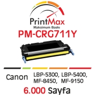 PRINTMAX PM-CRG711Y PM-CRG711Y 6000 Sayfa YELLOW MUADIL Lazer Yazıcılar / Fak...