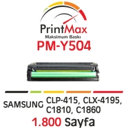 PRINTMAX PM-Y504 PM-Y504 1800 Sayfa YELLOW MUADIL Lazer Yazıcılar / Faks Maki...