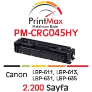 PRINTMAX PM-CRG045HY PM-CRG045HY 2200 Sayfa YELLOW MUADIL Lazer Yazıcılar / F...