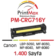 PRINTMAX PM-CRG716Y PM-CRG716Y 1400 Sayfa YELLOW MUADIL Lazer Yazıcılar / Fak...