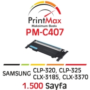 PRINTMAX PM-C407 PM-C407 1500 Sayfa CYAN MUADIL Lazer Yazıcılar / Faks Makine...