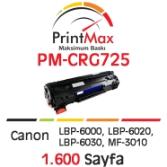 PRINTMAX PM-CRG725 PM-CRG725 1600 Sayfa SİYAH MUADIL Lazer Yazıcılar / Faks M...