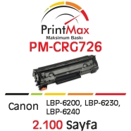 PRINTMAX PM-CRG726 PM-CRG726 2100 Sayfa SİYAH MUADIL Lazer Yazıcılar / Faks M...