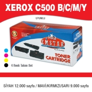 EMSTAR E-XC500 B/C/M/Y XEROX C500 B/C/M/Y 12000 Sayfa BLACK MUADIL Lazer Yazı...