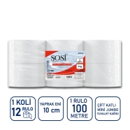 SOSİ SOSİ 6000 KOKUSUZ 12'li RULO 31 g/m² ÇİFT KAT Tuvalet Kağıdı